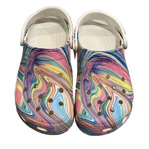 Crocs Out of this World Classic Clog Shoe Unisex M8 W10 Multicolor Comfort